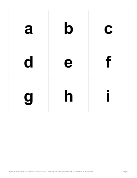Preview of the first page of Lowercase cards