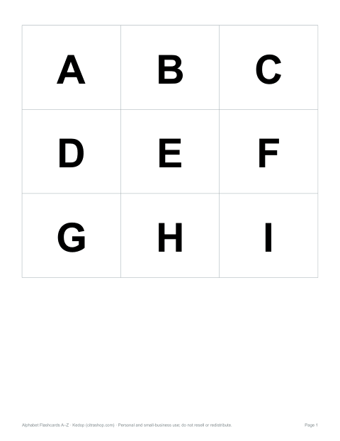 Preview of the first page of Uppercase matching cards